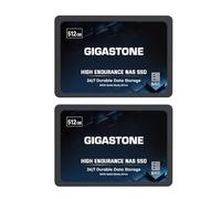 Gigastone 512GB NAS SSD Drive (2-Pack) 24/7 Durable TLC High Endurance RAID Data Storage Network Attached Storage 2.5" SATA Internal Solid State Hard Drives