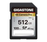 Gigastone 512GB SDXC Memory Card 4K Pro Series Camera Transfer Speed Up to 100MB/s Compatible with Canon Nikon Sony Camcorder, A1 V30 UHS-I Class 10 for 4K UHD Video