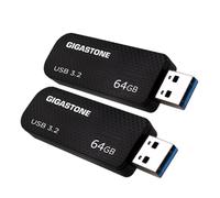 GIGASTONE 64GB 2-Pack Z30 USB 3.2 Gen 1 Flash Drive, Capless Retractable Design Pen Drive, Reliable Performance & Durable, USB 2.0 / USB 3.0 / USB 3.1 Interface Compatible