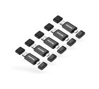 GIGASTONE 64GB Dual USB stick 5-Pack, USB 3.2 Gen 1, 2-in-1 USB Type-A & Type-C, Speed Up to 100MB/s, Head Cap Design, Plug & Play for Smartphone/PC/Mac/TV/Car Audio, USB 2.0/3.0/3.1 Compatible