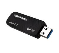 Gigastone 64GB USB3.0 Flash Drive, Capless Retractable Design Pen Drive, Carbon Fiber Style, Reliable performance & Durable