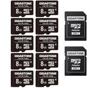GIGASTONE 8GB 10-Pack Micro SD Card, Full HD Video, GoPro Surveillance Security Cam Action Camera Sports Cam Drone, 80MB/s Micro SDHC UHS-I U1 C10 Class 10