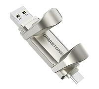 Gigastone Duo Pro Flip USB-A + USB-C 512GB External Portable SSD 500MB/s Supports Apple 4K 60fps ProRes HDR Video Recording USB3.2 Gen 2 for iPhone 16 PS5 MacBook iPad Laptop Android