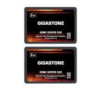 Gigastone Home Server SSD 2TB NAS SSD Drive Cache (2-Pack) 24/7 Durable TLC High Endurance Personal Cloud Data Sync Network Attached Storage RAID 3D NAND 2.5" SATA Internal Solid State Hard Drives