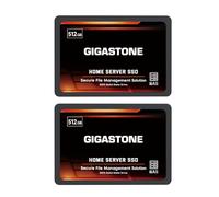 Gigastone Home Server SSD 512GB NAS SSD Drive Cache (2-Pack) 24/7 Durable TLC High Endurance Personal Cloud Data Sync Network Attached Storage RAID 3D NAND 2.5" SATA Internal Solid State Hard Drives