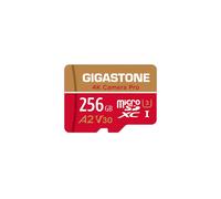 Gigastone Micro SD Card 256GB with SD Adapter + Mini-case, 4K Camera Pro, 4K UHD Video Recording, GoPro SD card Action Camera Compatible, R/W up to 10
