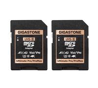 Gigastone UHS-II MicroSD to UHS-II SD Memory Card Adapter, Camera Ultimate UHS-II Adapter 2-Pack