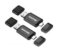 GIGASTONE Z40 256GB 2-Pack 2in1 Dual OTG Flash Drive USB3.2 Gen 1, USB-A & -C, Reliable Performance, Durable, Data Storage, File Sharing, Backup, Boot Drive, USB2.0/USB3.0/USB3.1 Interface Compatible