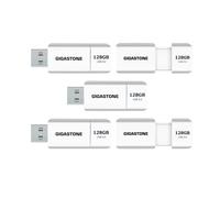 GIGASTONE Z60 128GB 5-Pack USB 3.2 Gen1 Flash Drive, R/W 120/60 MB/s Ultra High Speed Pen Drive, Capless Retractable Design Thumb Drive, USB 2.0 / USB 3.0 / USB 3.1 Interface Compatible