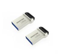 【GIGASTONE】Z90 128GB 2 Pack USB 3.2 Gen1 Flash Drive, Mini Fit Metal Waterproof Compact Pen Drive, Reliable Performance Thumb Drive, USB 2.0/3.0/3.1 Interface Compatible