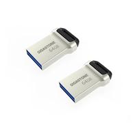 【GIGASTONE】Z90 64GB 2 Pack USB 3.2 Gen1 Flash Drive, Mini Fit Metal Waterproof Compact Pen Drive, Reliable Performance Thumb Drive, USB 2.0/3.0/3.1 Interface Compatible