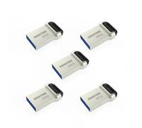 【GIGASTONE】Z90 64GB 5-Pack USB 3.2 Gen 1 Flash Drive, Mini Fit Metal Waterproof Compact Pen Drive, Reliable Performance Thumb Drive, USB 2.0/3.0/3.1 Interface Compatible