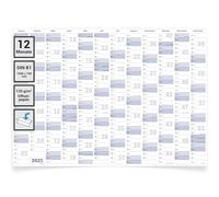 Gigatime ® DIN B1 Wall Calendar 2025 Year Planner Format: 100 x 70.0 cm - Calendar 2025 in German - Folded - Wall Planner, Annual Calendar, Calendar, Poster