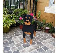 GiGAWOOD Dog Planter Plant Pot,Animal Flower Planter Pot for Garden Decoration,Storage Container Dog Planters,Handmade Planter for Garden Flower Cactus Office Home Decor Gift (Rottweiler)