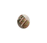 GIGB PBDK 4 Pcs Set Gold Green Daisy Bracelet for Women, Boho Pearl Star Geometric Adjustable Chain Bangles, Ideal Holiday Gift for Women, Adjustable, Zinc, no gemstone
