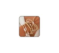 GIGB PBDK 5Pcs Gold Beaded Bow Bracelet Set for Women, Vintage Stackable Round Balls Bead Bangle Bowknot Bracelets Punk Aesthetic Hand Jewelry Accessories, L, Alloy, no gemstone