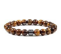 GIGB PBDK Anti Alcohol Bracelet for Women Men Magical Beaded Stop Drinking Bracelet Obsidian Tiger Eye Anti Anxiety Bangle Helps Relief Anxiety Jewelry, M, Stone, no gemstone
