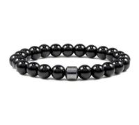 GIGB PBDK Anti Alcohol Bracelet for Women Men Magical Beaded Stop Drinking Bracelet Obsidian Tiger Eye Anti Anxiety Bangle Helps Relief Anxiety Jewelry, M, Stone, no gemstone
