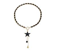 GIGB PBDK Black Tassel Pendant Necklace Dainty Y2k Heart Cross Butterfly Choker Necklace Trendy Statement Chain Choker Party Jewelry Accessories Gift for Women, Zinc, No Gemstone