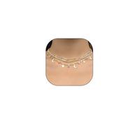 GIGB PBDK Boho Moon Star Pendant Necklace Set for Women Gold Trendy Stackable Colorful Stone Crystal Choker Adjustable Collarbone Necklace Set Jewelry Gift, S, Zinc, No Gemstone