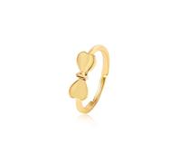 GIGB PBDK Bow Rings for Women Cubic Zirconia Ribbon Bow Preppy Rings Open Statement Bow Tie Ring Butterfly Sparkly Rhinestone Bowknot Tie Rings Dainty Wedding Jewelry Gifts, Copper, Crystal