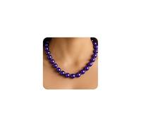 GIGB PBDK Chunky Red Beaded Statement Choker for Women 16MM Trendy Adjustable Boho Large Acrylic Beads Necklace Exaggerated Glossy Beaded Choker Fashion Jewelry, L, Metal, No Gemstone