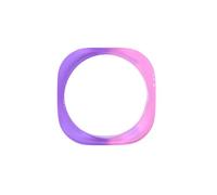 GIGB PBDK Chunky Transparent Colorful Acrylic Bracelet,Wide Thick Square Round Bangle,Resin Simple Blue Gradient Neon Statement Bracelet for Wome (Red), Large