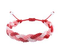 GIGB PBDK Colorful Woven Rope Boho Handmade Bracele Macaron Splicing Color Adjustable Stackable Bracelet Fashion Lucky Birthday Friendship Couple Jewelry Gift, L, Alloy Steel, no gemstone