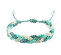 GIGB PBDK Colorful Woven Rope Boho Handmade Bracele Macaron Splicing Color Adjustable Stackable Bracelet Fashion Lucky Birthday Friendship Couple Jewelry Gift, L, Alloy Steel, no gemstone