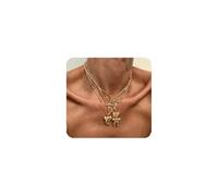 GIGB PBDK Cute Gold Bow Necklaces for Women,Dainty Bow Pendant Stackable Short Necklaces Pretty Silver Bow Ribbon Layered Necklace,Trendy Coquette Jewellery, L, Alloy Steel, No Gemstone