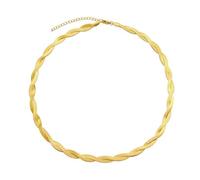 GIGB PBDK Dainty Herringbone Choker Necklace for Women,Trendy Gold Chunky Twist Snake Chain Statement Collar Necklaces,Minimalist Punk Jewelry Accessories Gifts, L, Alloy Steel, No Gemstone