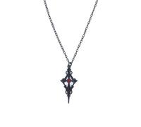 GIGB PBDK Gothic Enamel Cross Pendant Necklace,Black Pointed Dagger Sword Choker Crucifix Collar Necklace Vintage Retro Jewelry Accessories Gifts for Women Men, Metal, Crystal