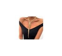 GIGB PBDK Long Gold Statement Lariat Necklaces for Women,Large Body Chain Choker Necklace Trendy Beach Drop Necklace,Aesthetic Bride Wedding Jewelry Accessories, L, Alloy Steel, No Gemstone