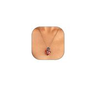 GIGB PBDK Red Heart Crystal Rose Wrapped Pendant Necklace, Gold Gothic Love Dark Collar Choker Necklace, Dainty Flower Valentine's Day Anniversary Jewelry Gift, L, Alloy Steel, No Gemstone
