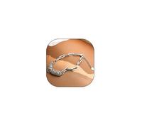 GIGB PBDK Silver Paperclip Chain Adjustable Link Bracelet, Twisted Circle Rope Geometric Splicing Bracelet, Simple Retro Punk Bangles Chunky Stack Jewelry Gift, L, Alloy Steel, no gemstone