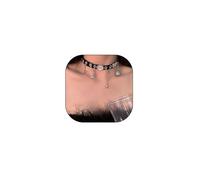GIGB PBDK Y2K Butterfly Choker for Women Punk Rock Leather Collar Vintage Bear Coin Star PU Leather Tassel Chain Choker Adjustable Gothic Cross Collar Choker Necklace Dainty Jewelry Gifts, Zinc, No