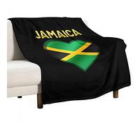 GIGEN Jamaican Flag Blanket Cozy Soft Fluffy Outdoor Indoor Anti-Pilling Flannel Fleece Throw Blankets