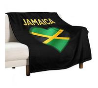 GIGEN Jamaican Flag Blanket Cozy Soft Fluffy Outdoor Indoor Anti-Pilling Flannel Fleece Throw Blankets