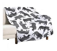 GIGEN Rhino Blanket Cozy Soft Fluffy Outdoor Indoor Anti-Pilling Flannel Fleece Throw Blankets