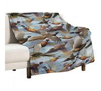 GIGEN Wild Pheasants Animal Migration Blanket Cozy Soft Fluffy Outdoor Indoor Anti-Pilling Flannel Fleece Throw Blankets