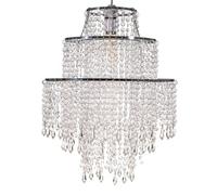 Giggi 3-Tier Clear Chandelier Light Shade | Lamp Shade for Pendant Light Ceiling Light Shade Acrylic Crystal Chandelier Easy Fit Lampshades for Ceiling Lights for Living Room Bedroom Kitchen Hallway