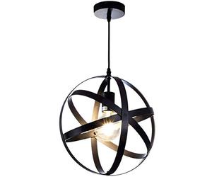 Giggi Black Ceiling Light, Modern Industrial Ceiling Lights with Adjustable Shape & Length, Round Pendant Light Fixture with E27 Fitting, Ceiling Lights Living Room Kitchen Bedroom Lounge Hallway