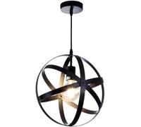 Giggi Black Industrial Flush Ceiling Lights Pendant Round With Adjustable Height