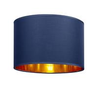 GIGGI Fabric Lamp Shades with Golden Inner, 10" Blue Lampshades for Ceiling Lights, Table Lamps & Floor Lamps, Light Shade Ceiling for Living Room, Bedroom, Kitchen, Hallway, Office, Home Décor