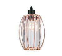 Giggi Rose Gold Metal K9 Crystal Light Shade 16Cm X 20Cm, Cylinder Shape With Oval Ring