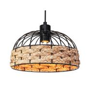 Giggi Small Metal & Jute Rope Light Shade, Retro Black