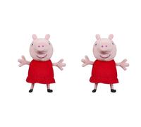 Giggle and Snort Soft Toy, squeeze Peppa's tummy, classic styling, and measures 20 cm tall, Red (Pack of 2)
