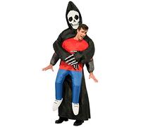 Giggle Beaver Inflatable Grim Reaper Halloween Scary Skeleton Fancy Dress Cosplay Costume