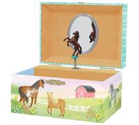 Giggle & Honey Horse Jewellery Box - Horse Toys for Girls Age 4-6- Kids Jewellery Box with Spinning Horse - 15.2 x 11.8 x 8.9 cm