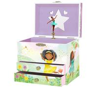 Giggle & Honey Musical Ballerina Jewellery Box for Girls - Kids Dancing Music Box with Mirror, Black Gifts for Little Girls, Childrens Birthday Gift, Ages 3-10